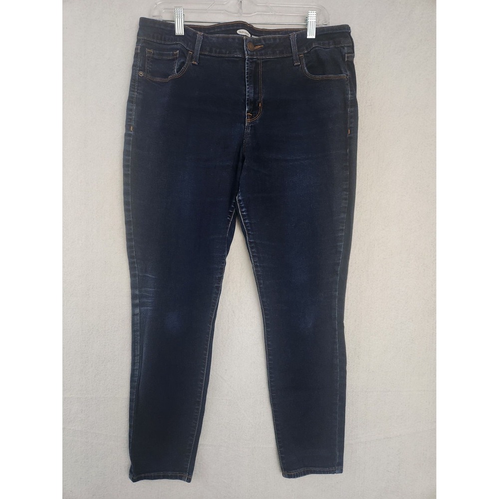 Old Navy Womens Jeans Size 14 Rockstar Super‎ Skinny Dark Wash Denim